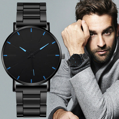 Casual Business Ultra-Thin Stainless Steel Strap Men's Watch