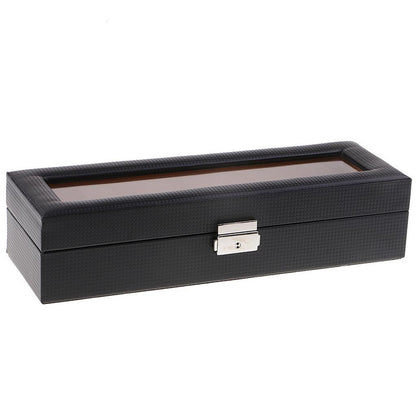 6 compartment watch storage box