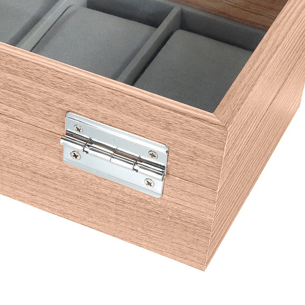 6 grid leather watch box storage box