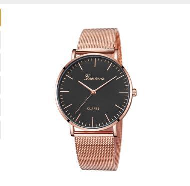 Relojes casuales de moda para mujer y hombre GINEBRA Reloj de pulsera clásico de acero inoxidable y cuarzo para mujer Relojes de pulsera