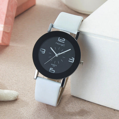 175shopee Reloj de cuarzo para parejas, sencillo, blanco