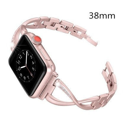 Apple対応、レディースウォッチバンド、ウォッチバンド38mm 42mmダイヤモンドステンレススチールブレスレット、Iwatchシリーズ3 2 1ブレスレット用