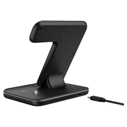 Cargador inalámbrico 3 en 1 compatible con teléfono móvil, reloj, auriculares y soporte de carga inalámbrica