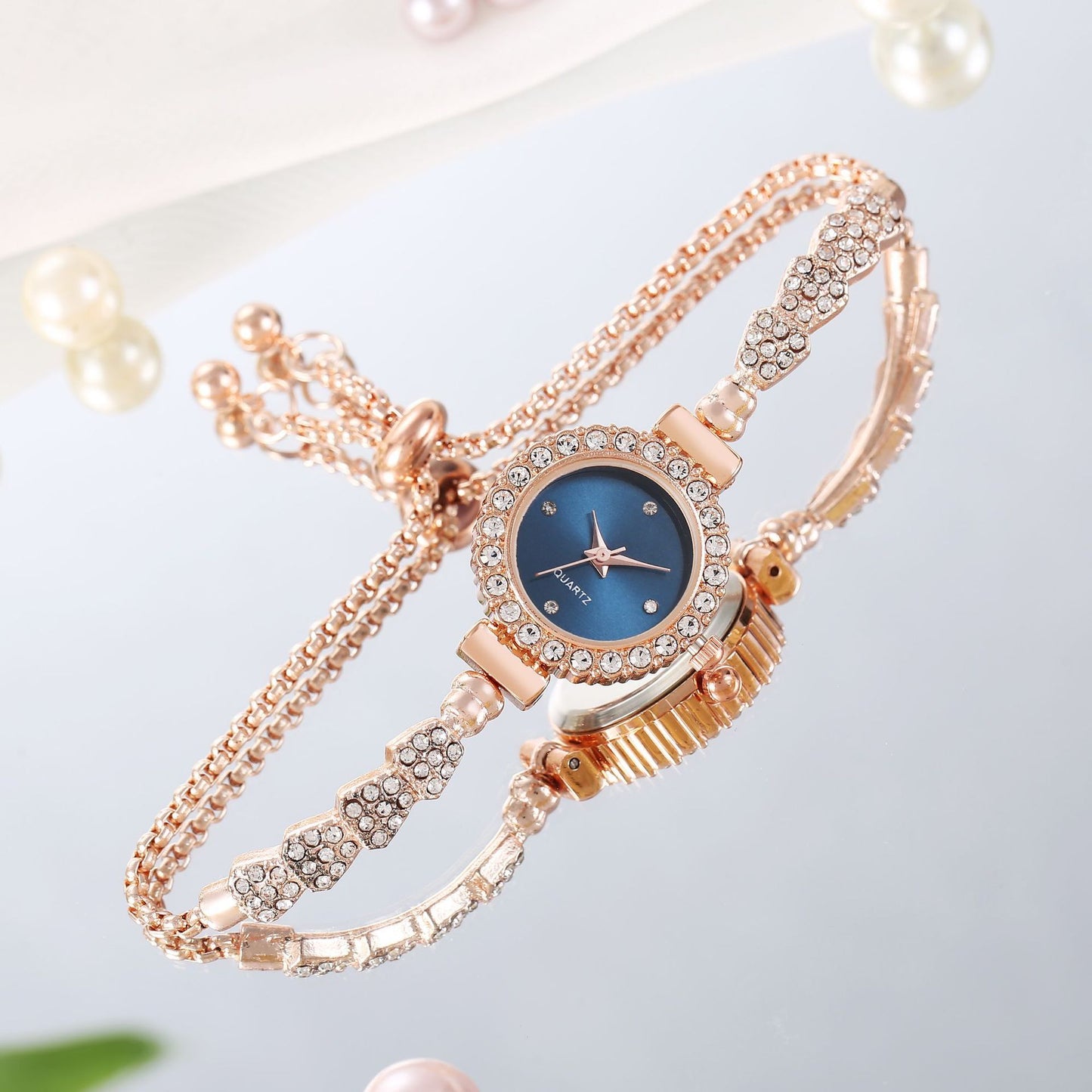 Reloj de pulsera ajustable Reloj de cuarzo para mujer