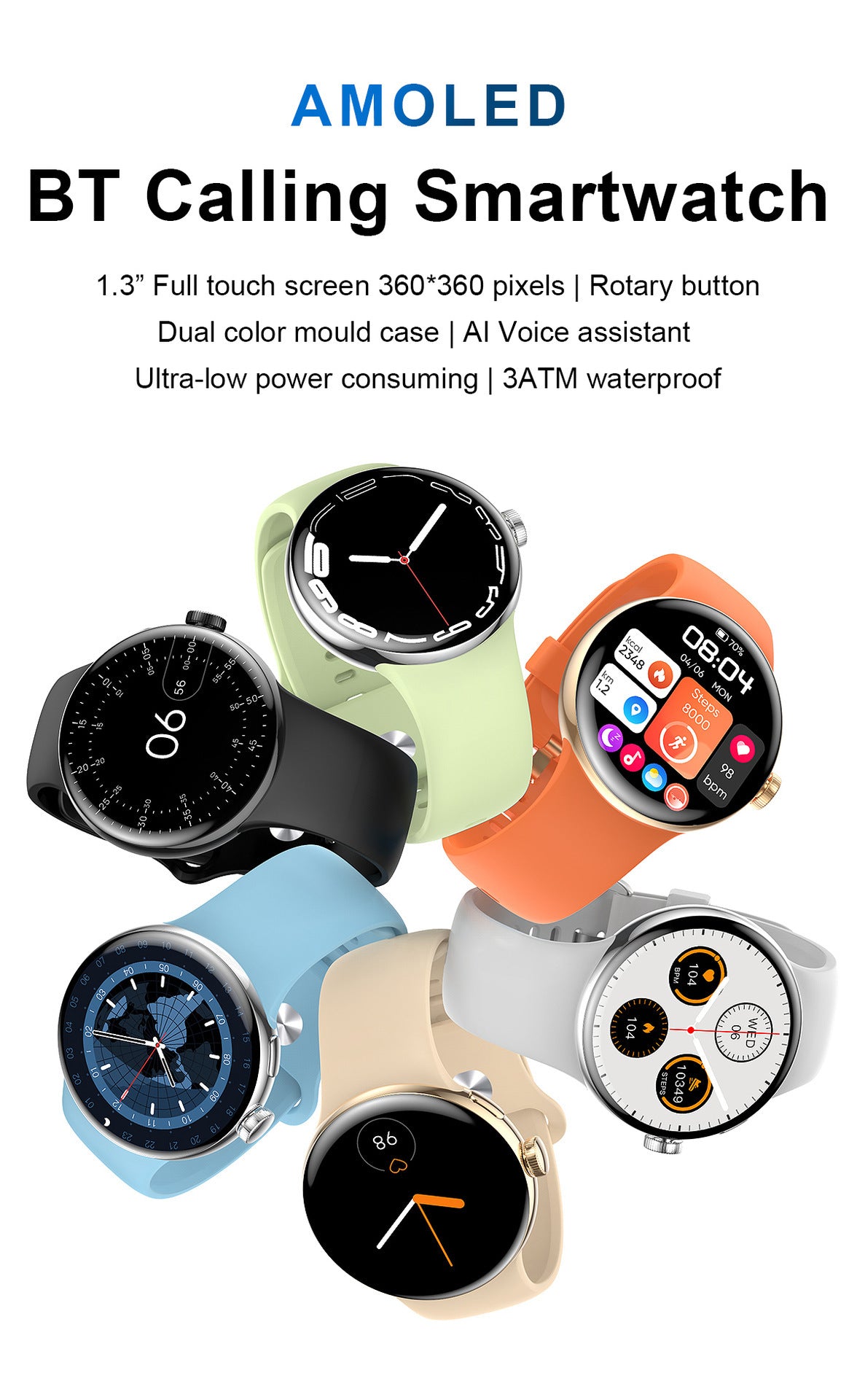 Smart Watch Offline Payment NFC Bluetooth Calling HD Color Screen Blood Oxygen Music Female