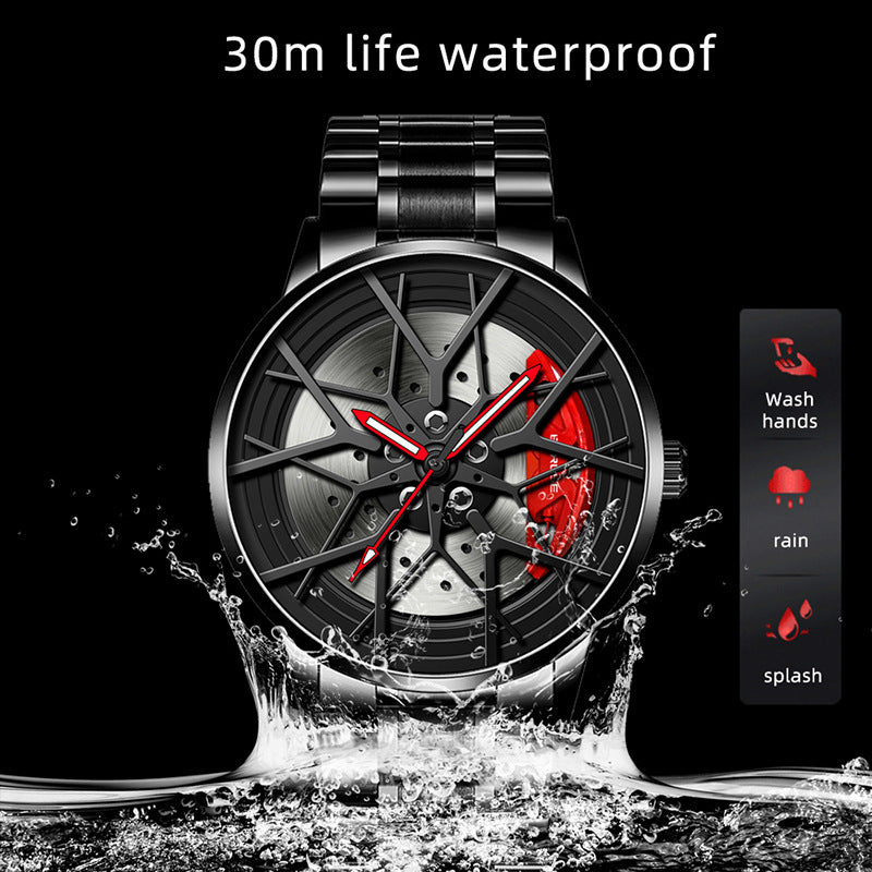 Reloj de rueda luminoso para hombre resistente al agua