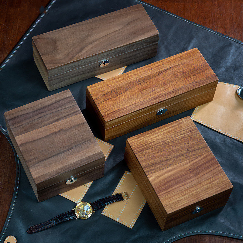 Watch Storage Box Household High-grade Rosewood Walnut Solid Wood