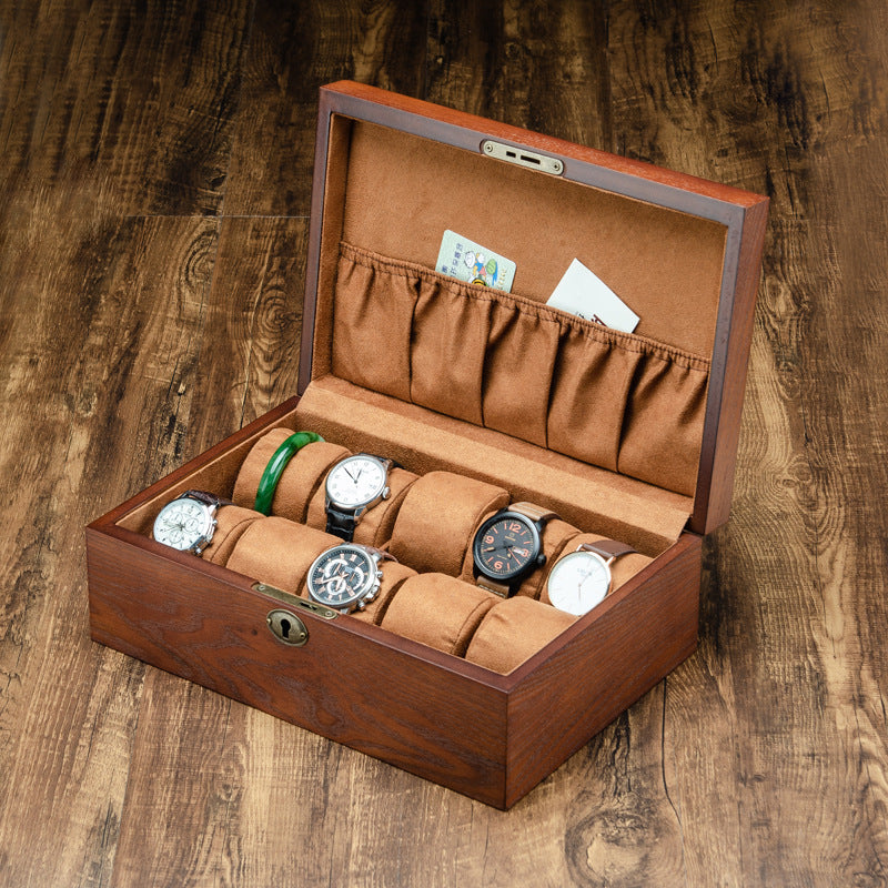 Simple bracelet display solid wood watch box