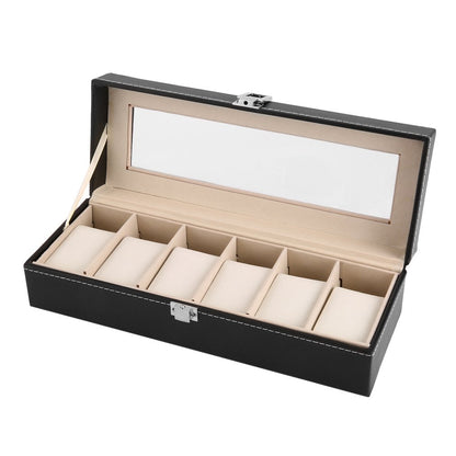 Luxury 12-Digit Watch Box Box PU Watch Storage Display Box