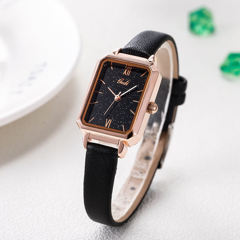 Reloj de cuarzo cuadrado vintage GEDI