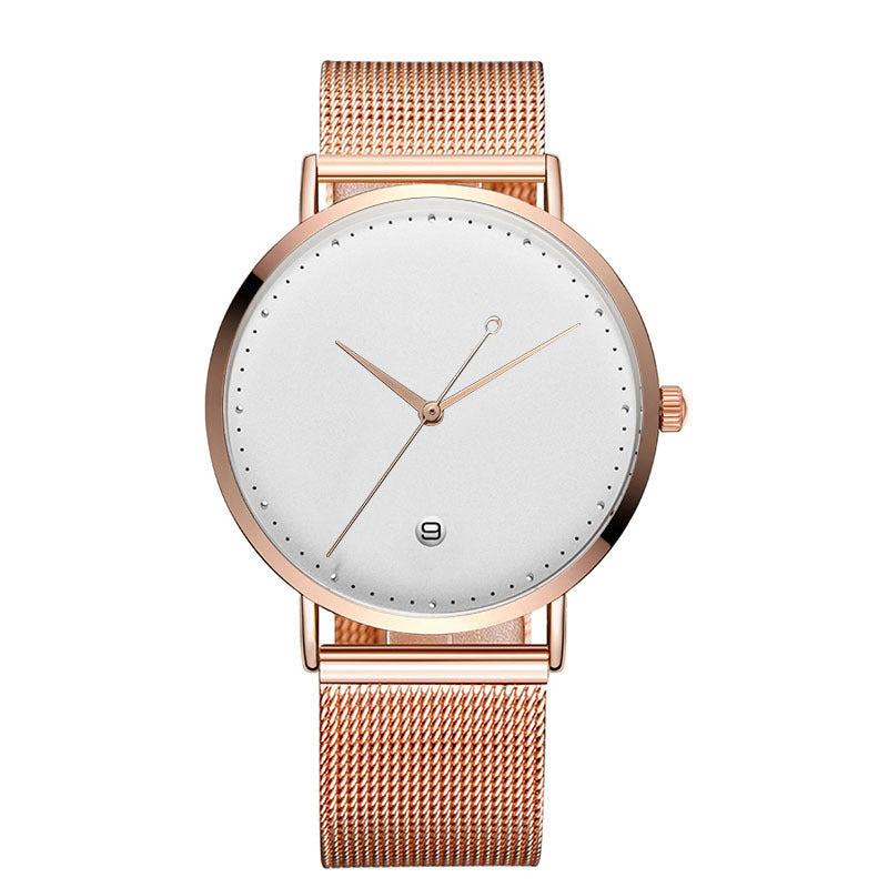 Reloj de cuarzo con esfera en blanco