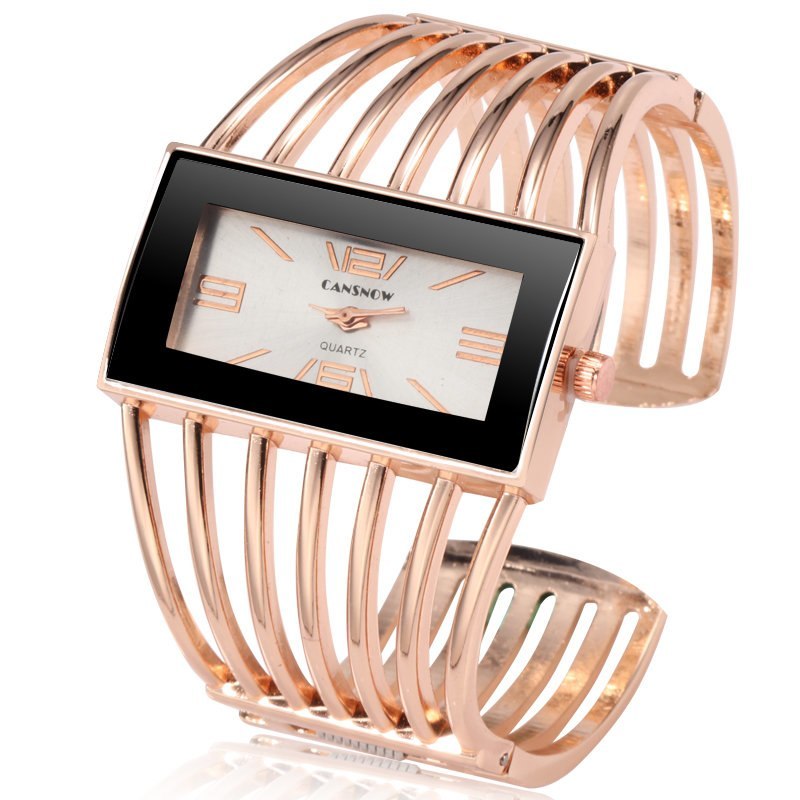 Reloj de pulsera CANSNOW para mujer, de lujo, de oro rosa, para vestir, femenino