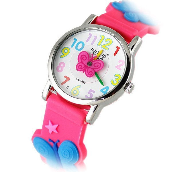 Reloj de silicona con dibujos animados para niños.