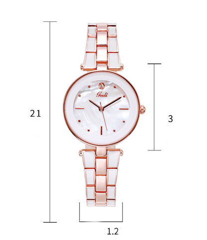 Reloj de mujer estilo coreano moderno estudiante cuarzo blanco