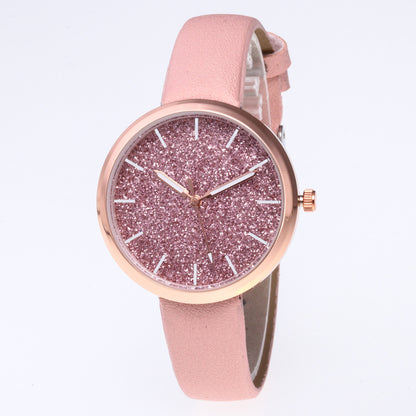 Reloj de pulsera romántico con diseño de cielo estrellado para mujer, informal, con correa de malla de acero y oro rosa, reloj con diamantes de imitación, reloj femenino 