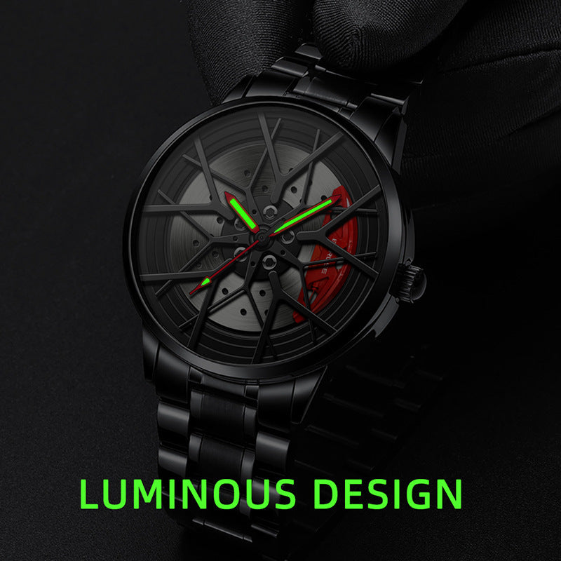 Reloj de rueda luminoso para hombre resistente al agua