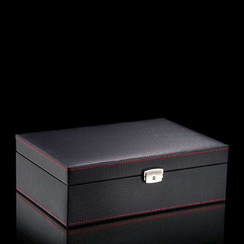 Carbon fiber leather 10 watch display box