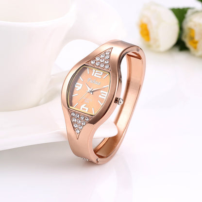 Reloj de pulsera para mujer de oro rosa