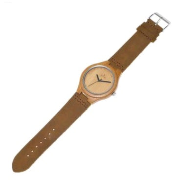 Reloj de madera pareja de cuero modelos relojes de bambú y madera.