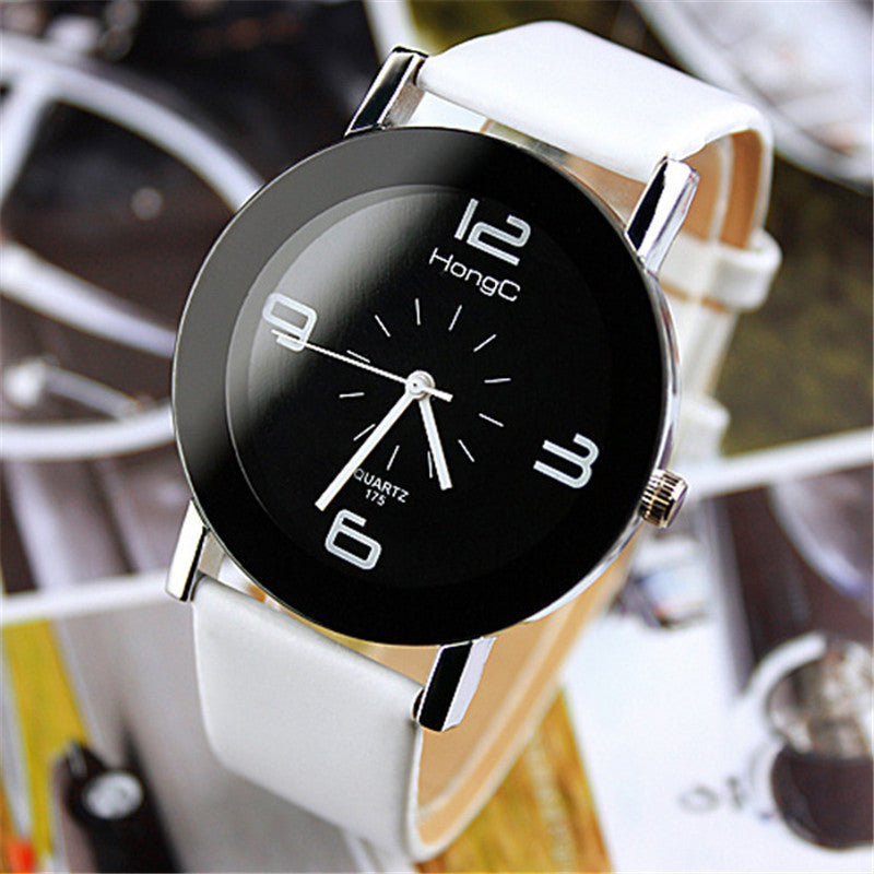 175shopee Reloj de cuarzo para parejas, sencillo, blanco