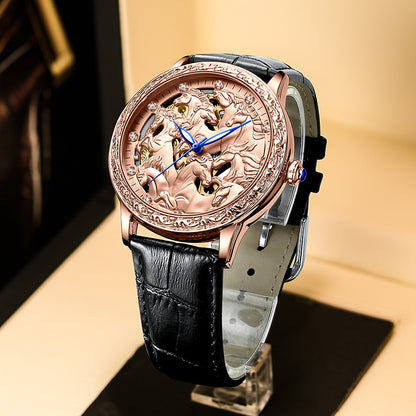 Fashion Hollowed-out Automatic Mechanical Waterproof Watch