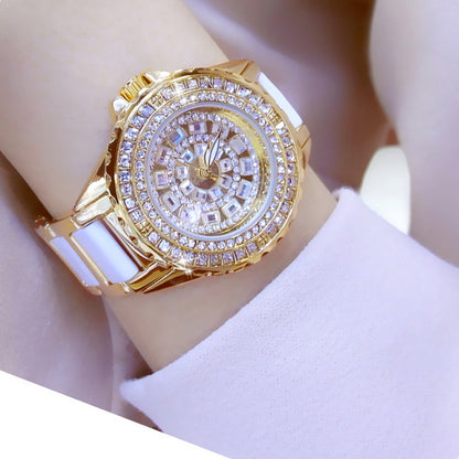 Pulsera caliente del reloj de la venta de la moda llena de mujeres del diamante