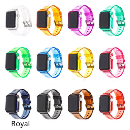 Silicone Solid Color Transparent Strap Case