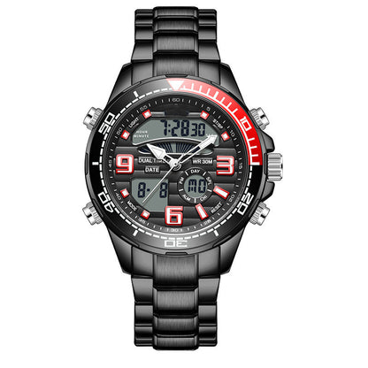 Men's Multifunctional Dual Display Electronic Quartz Watch