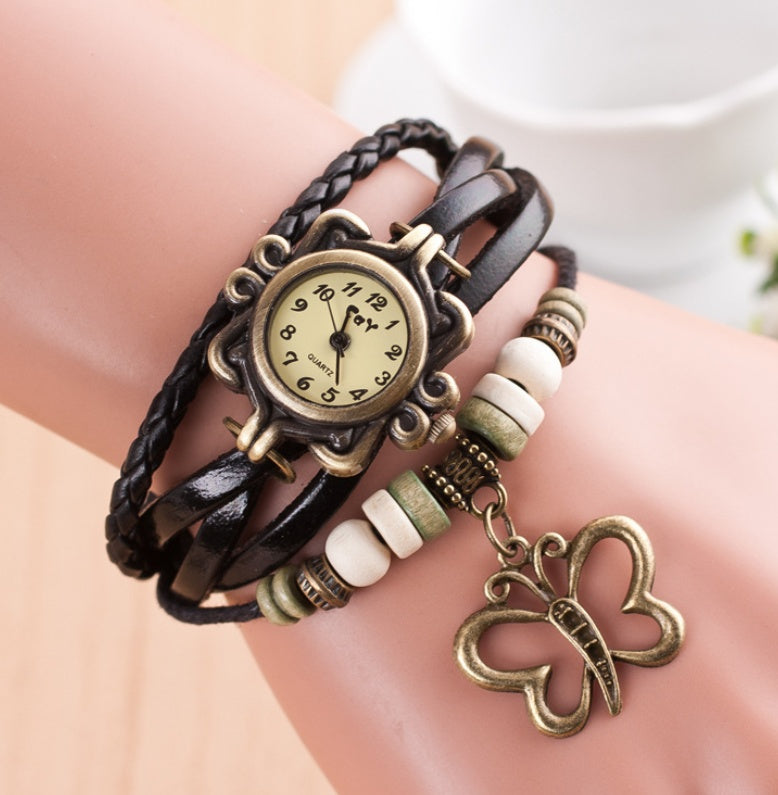 New bracelet bracelet hollow butterfly female style punk fashion punk fashion female student Watch