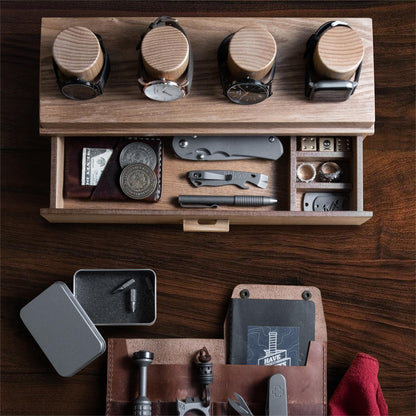 Oak Watch Display Case Storage Box