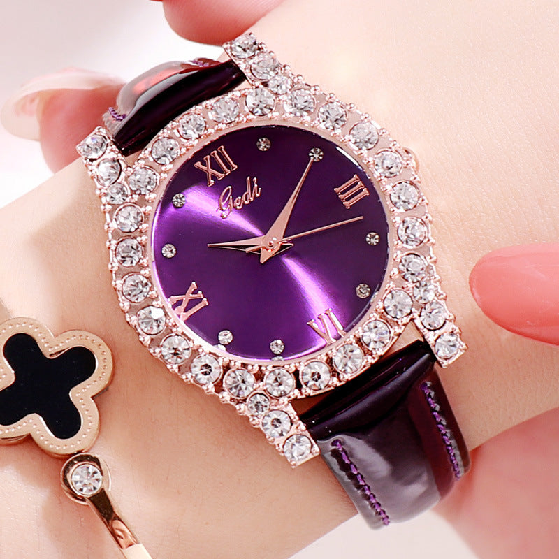 Reloj casual con diamantes y personalidad para damas que combina con todo