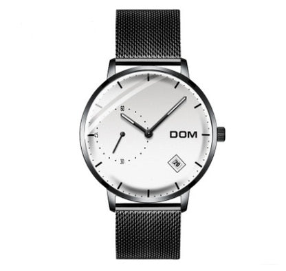 Men's simple quartz watch belt calendar anti-independent second hand sports men's watch