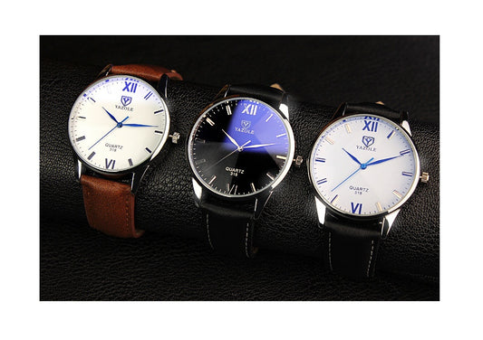 Korean version of the simple waterproof Roman scale business table soft belt men and women models couple watches men's quartz watch