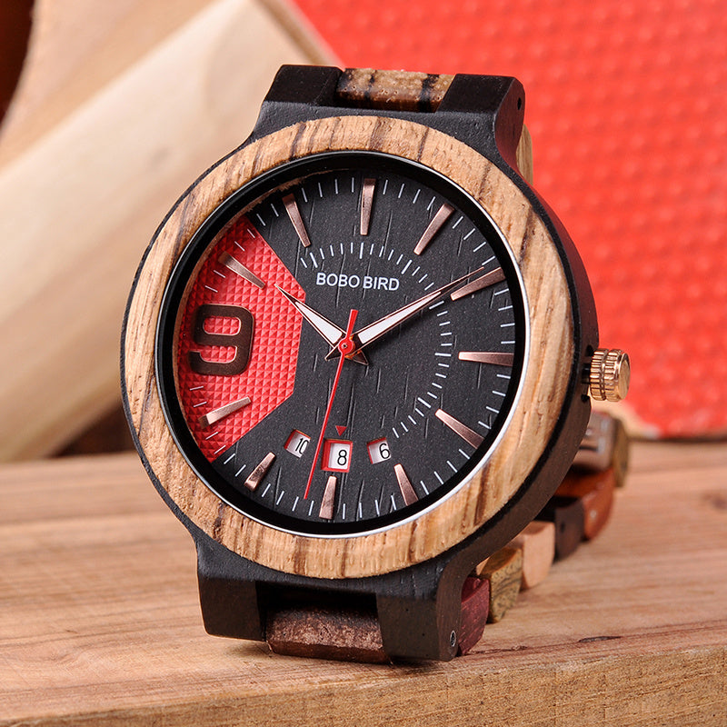 Reloj de madera para hombre