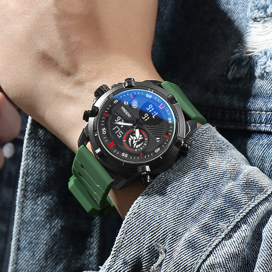 Reloj deportivo de metal luminoso para hombre, moderno y resistente al agua