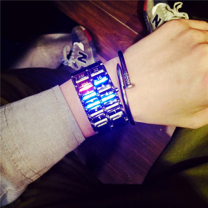 Creative LED Light Men Women Digital Wristwatches Style Male Female Electronic Clock Fashion Casual Couple Bracelet Watch