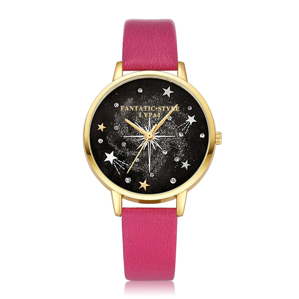 Conjunto combinado de pulsera y reloj para mujer con diseño de cielo estrellado