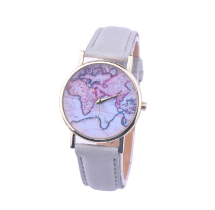 Reloj con mapa de China, reloj con mapa del mundo, reloj con cinturón popular para estudiantes