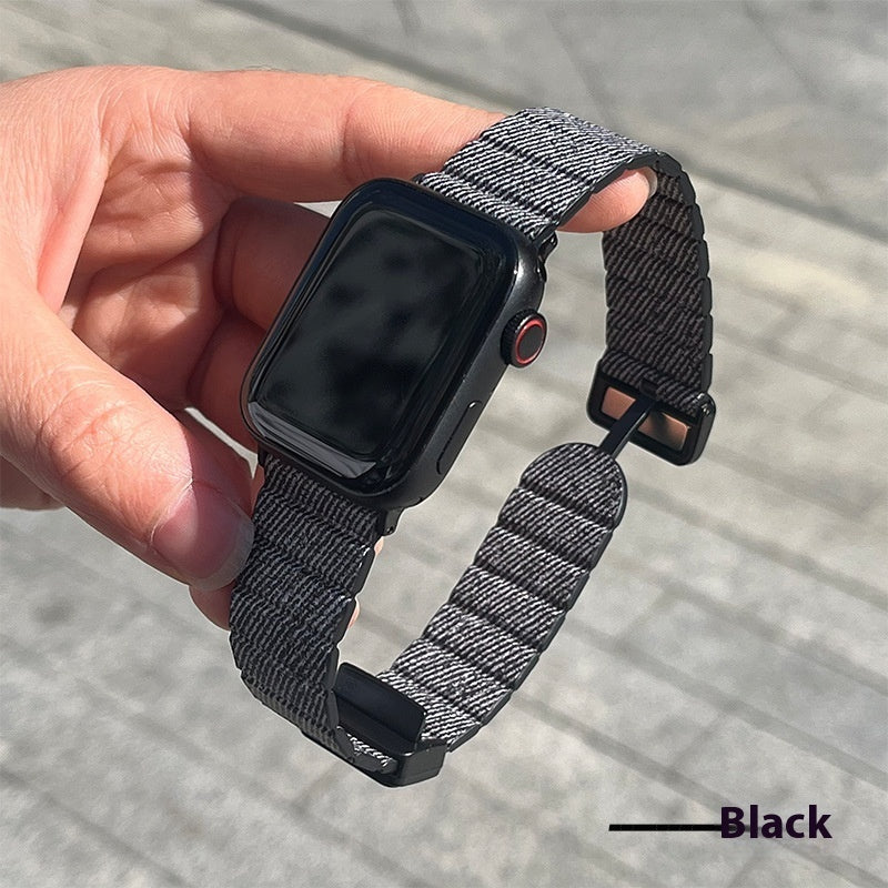 Slim Denim Magnetic Buckle Watch Strap