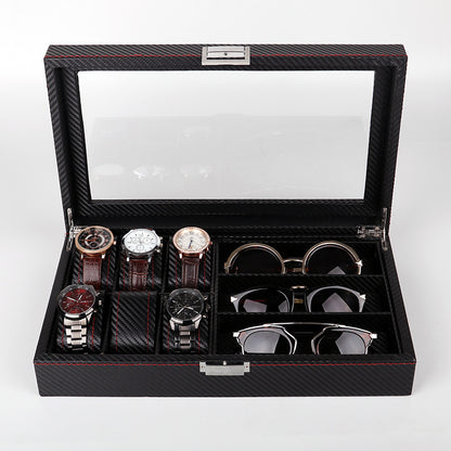 Carbon Fiber Watch Glasses Storage Packaging Box