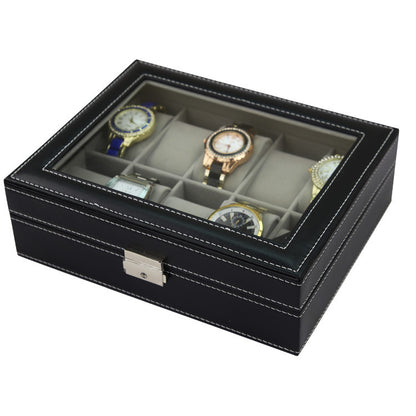 Watch Storage Display Box Transparent Wood