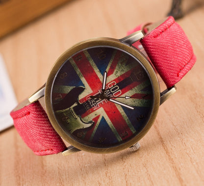 Reloj de pulsera con la bandera del Reino Unido