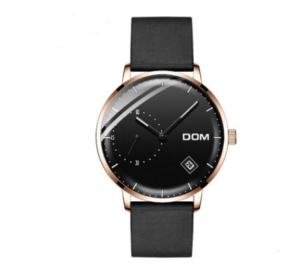 Men's simple quartz watch belt calendar anti-independent second hand sports men's watch