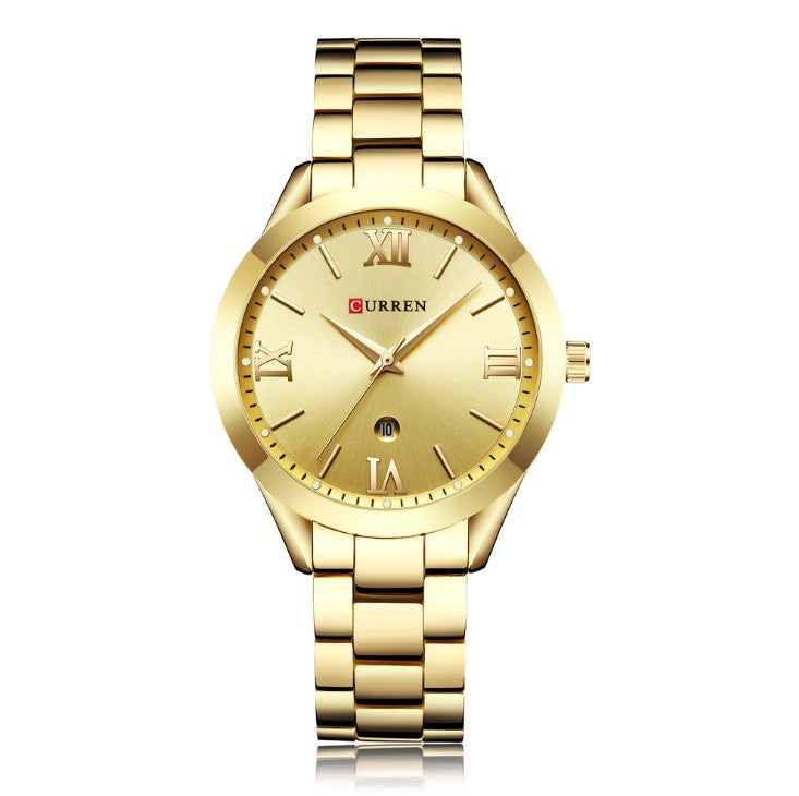 Reloj CURREN 9007 de oro rosa para mujer, relojes de cuarzo para mujer, relojes de pulsera de lujo de primera marca para mujer, reloj femenino