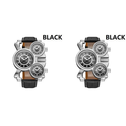 OULM ou Lei foreign trade dual-movement genuine leather men's watch outdoor sports thermometer compass quartz watch wholesale