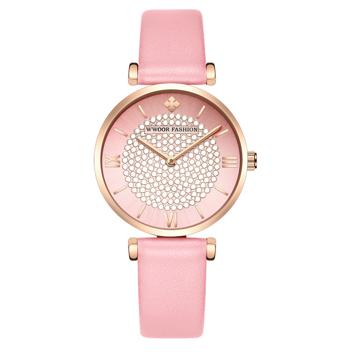 Reloj impermeable con correa de cuarzo y esfera de diamantes de agua para mujer de nueva moda