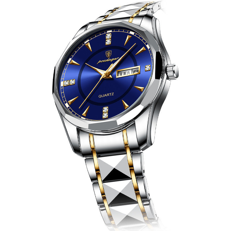 Nuevo reloj de moda para hombre, resistente al agua, de acero de tungsteno de alta calidad