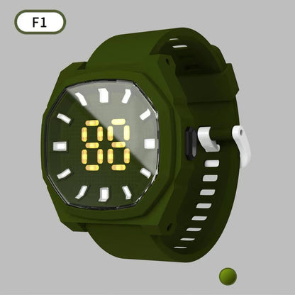 Reloj deportivo digital LED electrónico F1 Square 3D para niños