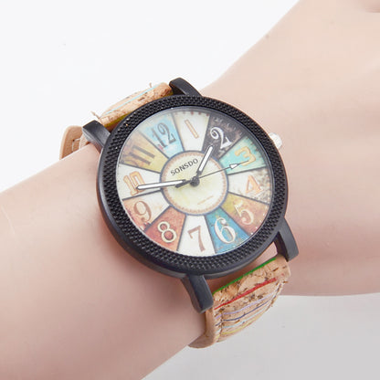 Reloj de pulsera de cuarzo para mujer, estilo vintage, informal, de cuero, regalo