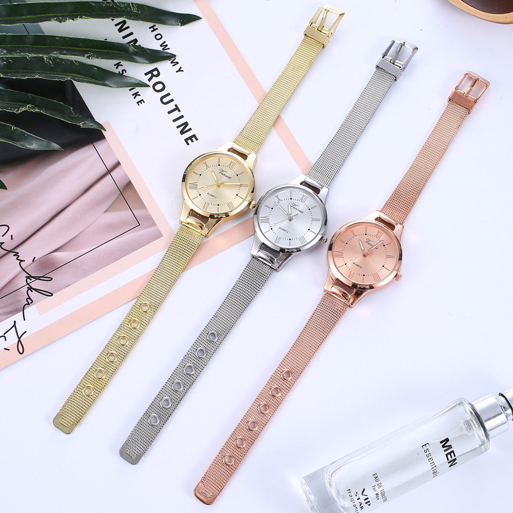 Women's Alloy Mesh Band Quartz Watch